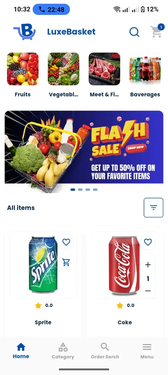 LuxeBasket - Mobile Grocery Shopping Platform